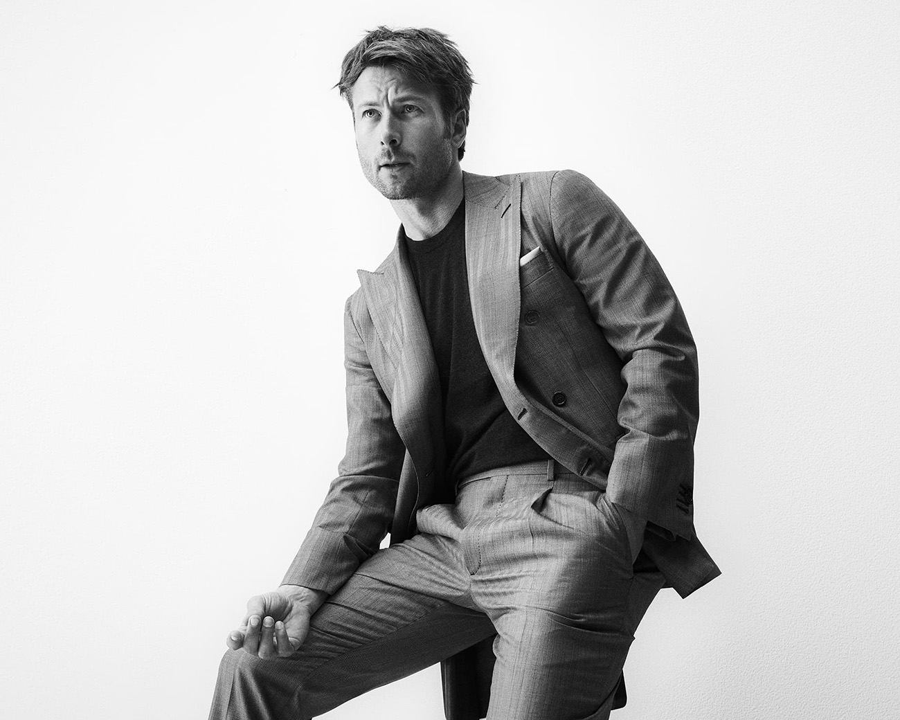 Glen Powell radiates classic Hollywood in Brioni Fall-Winter 2023 campaign
