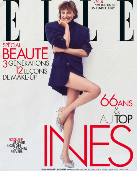 Inès de la Fressange covers Elle France September 7th, 2023 by Matthew Brookes