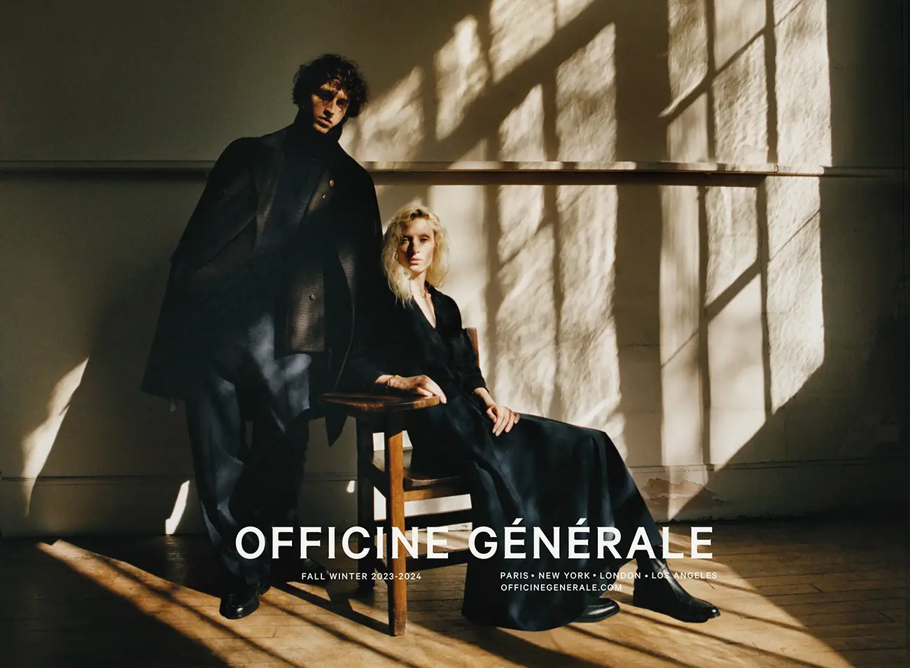 Whispers of Paris in Officine Générale Fall Winter 2023 campaign