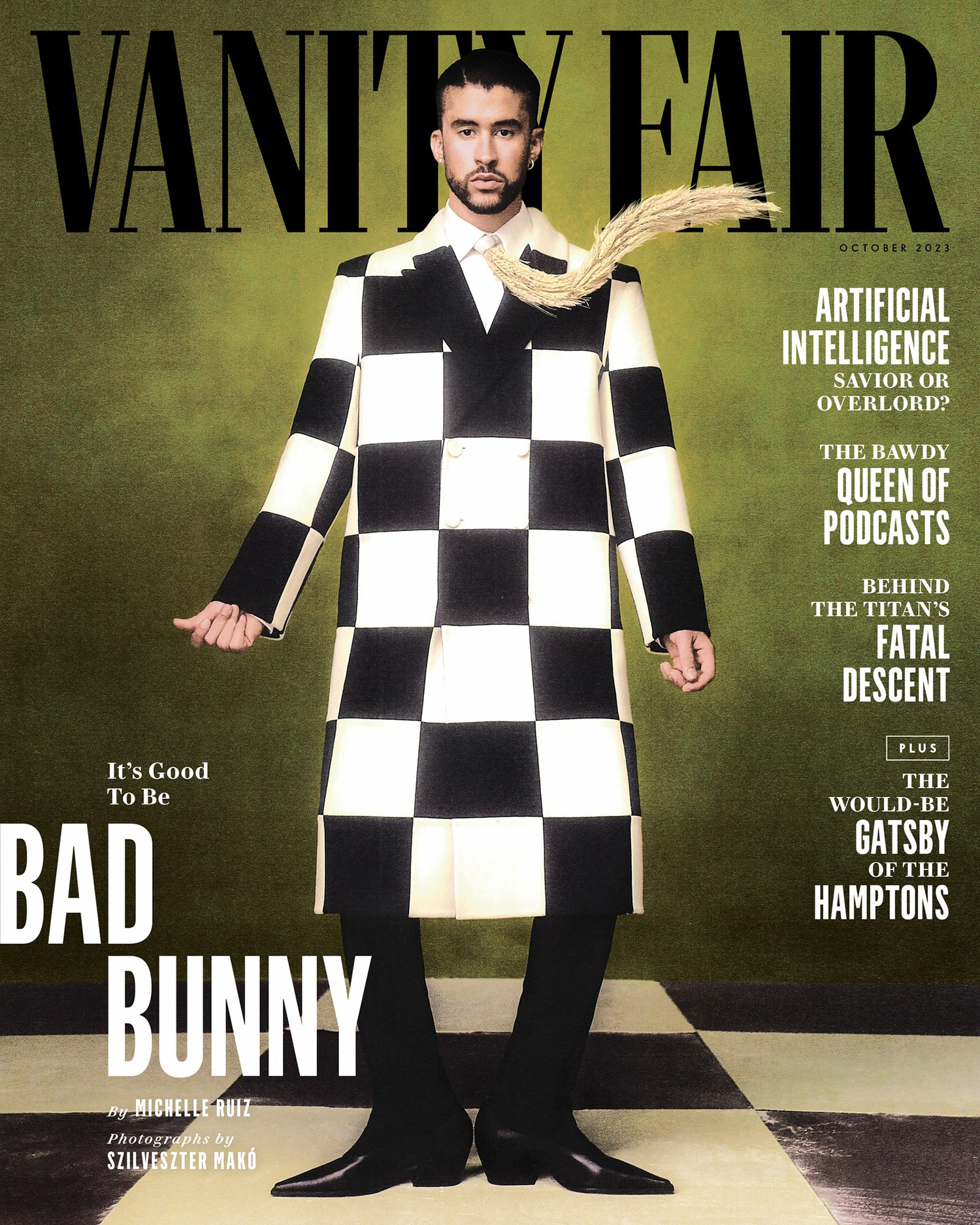 Bad Bunny covers Vanity Fair October 2023 by Szilveszter Makó