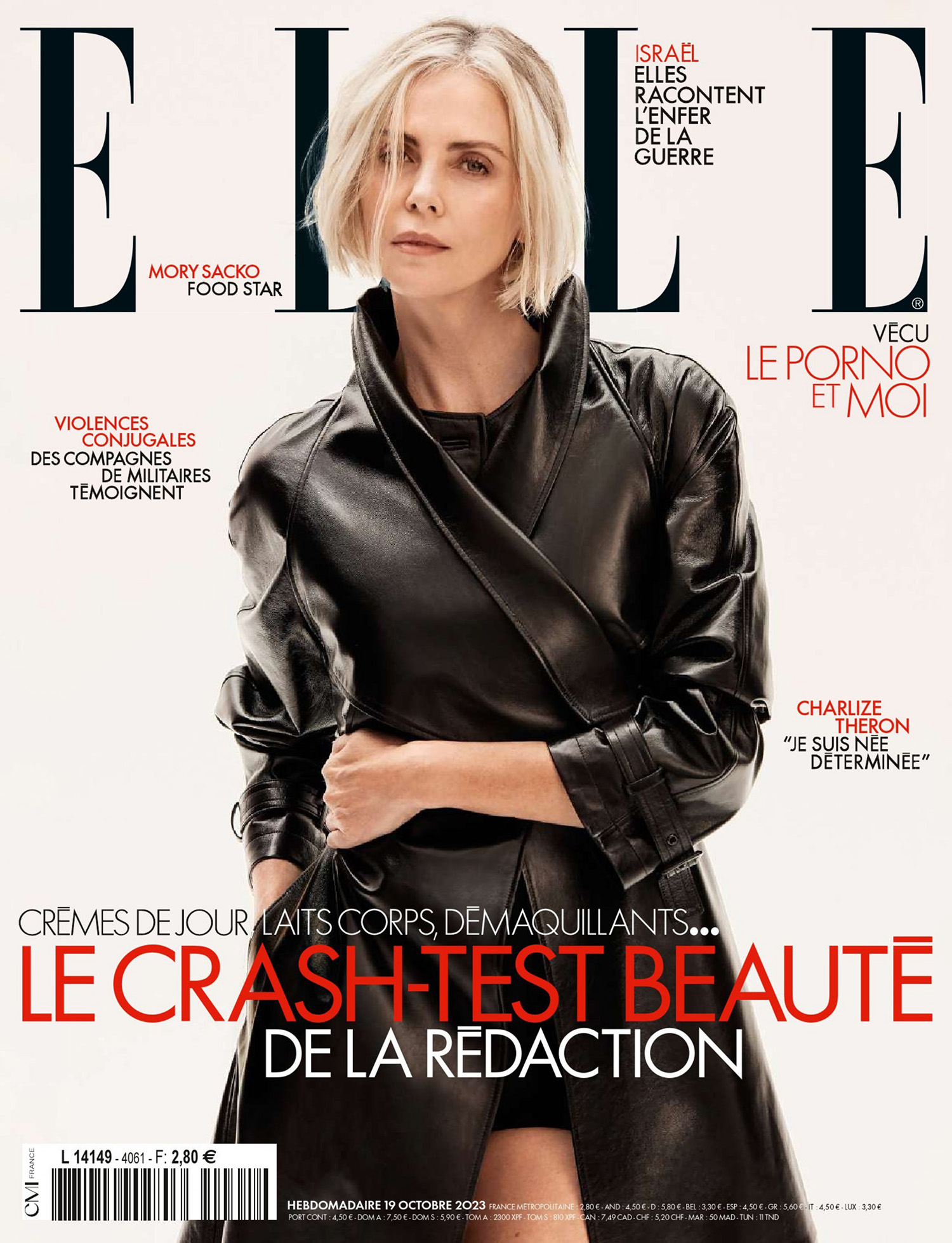 Charlize Theron in Dior on Elle France October 19th, 2023 by Josh Olins
