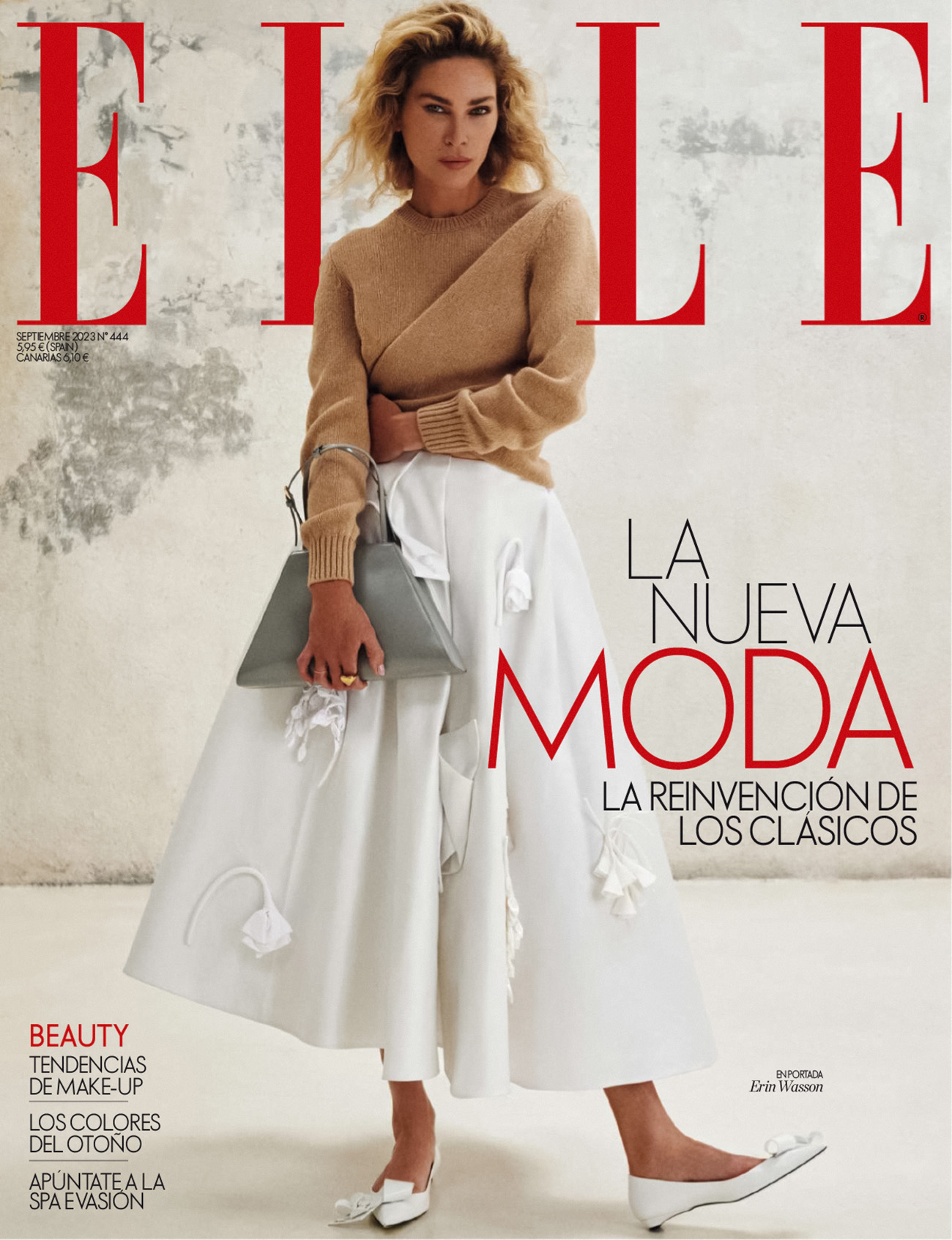 Erin Wasson covers Elle Spain September 2023 by Javier Lopez
