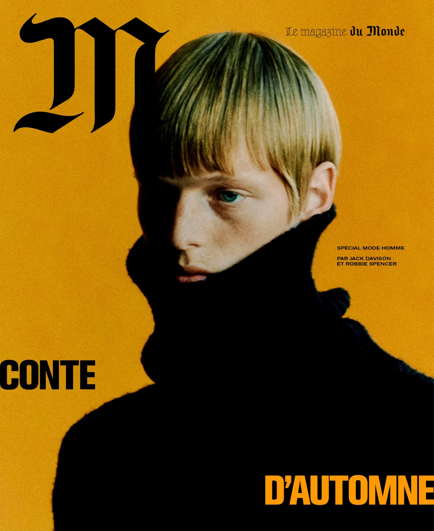 Joseph Uyttenhove covers M Le magazine du Monde October 7th, 2023 by Jack Davison