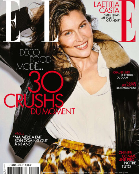 Laetitia Casta covers Elle France October 5th, 2023 by Boo George