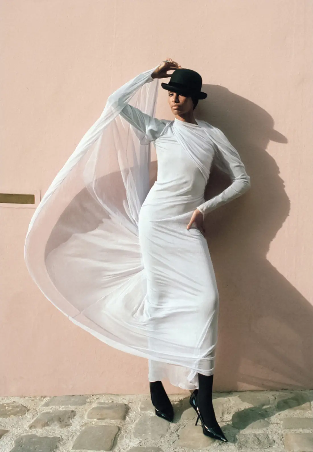 Malika El Maslouhi covers Vogue France October 2023 by Malick Bodian