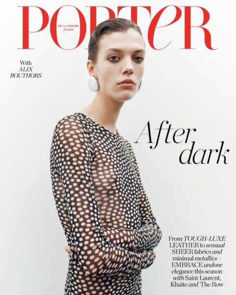 Alix Bouthors covers Porter Magazine November 27th, 2023 by Annemarie Kuus