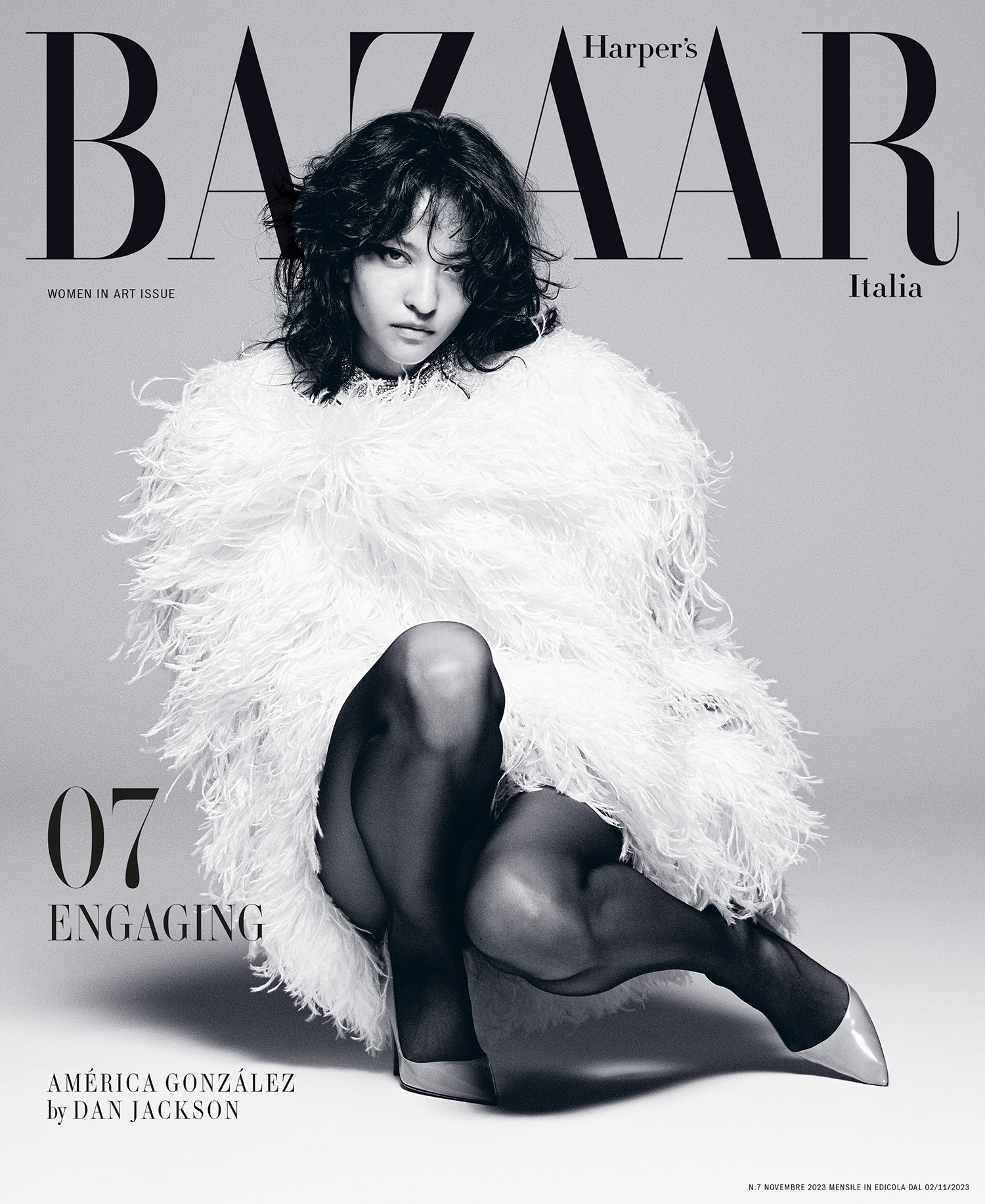 América González and Sun Mizrahi cover Harper’s Bazaar Italia November 2023 by Daniel Jackson