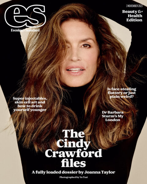 Cindy Crawford covers ES Magazine November 3rd, 2023 by Yu Tsai