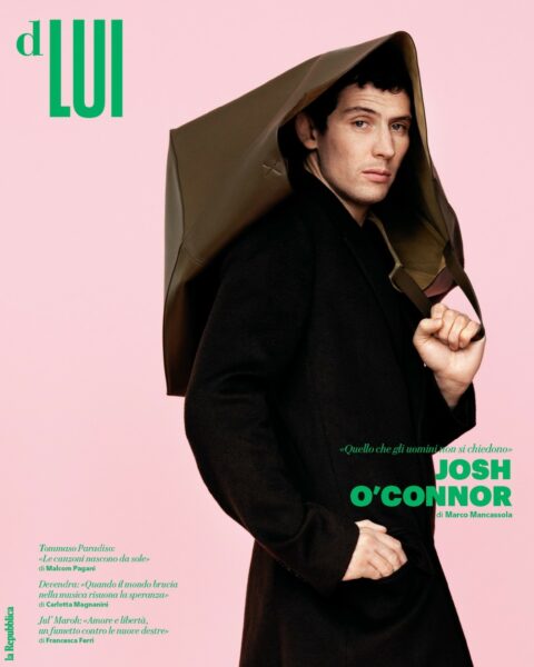 Josh O’Connor covers D Lui la Repubblica November 11th, 2023 by Johan Sandberg
