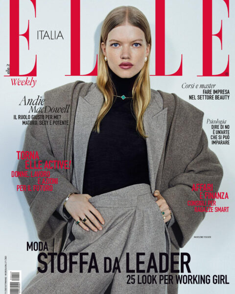 Madeleine Fischer covers Elle Italia November 2nd, 2023 by Adriano Russo