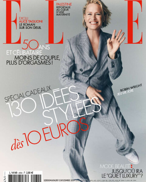 Robin Wright covers Elle France November 9th, 2023 by Cass Bird