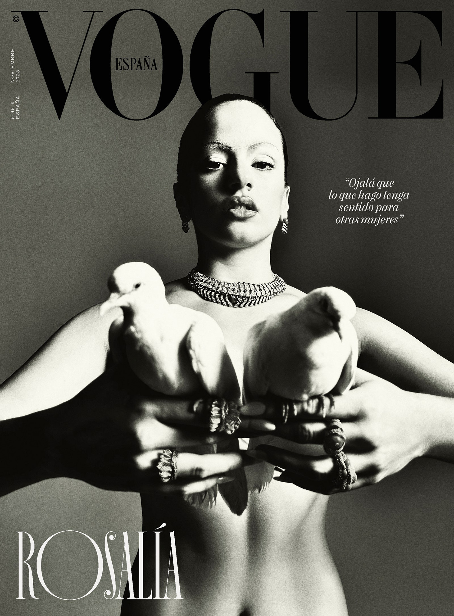 Rosalía covers Vogue Spain November 2023 by Katie Burnett