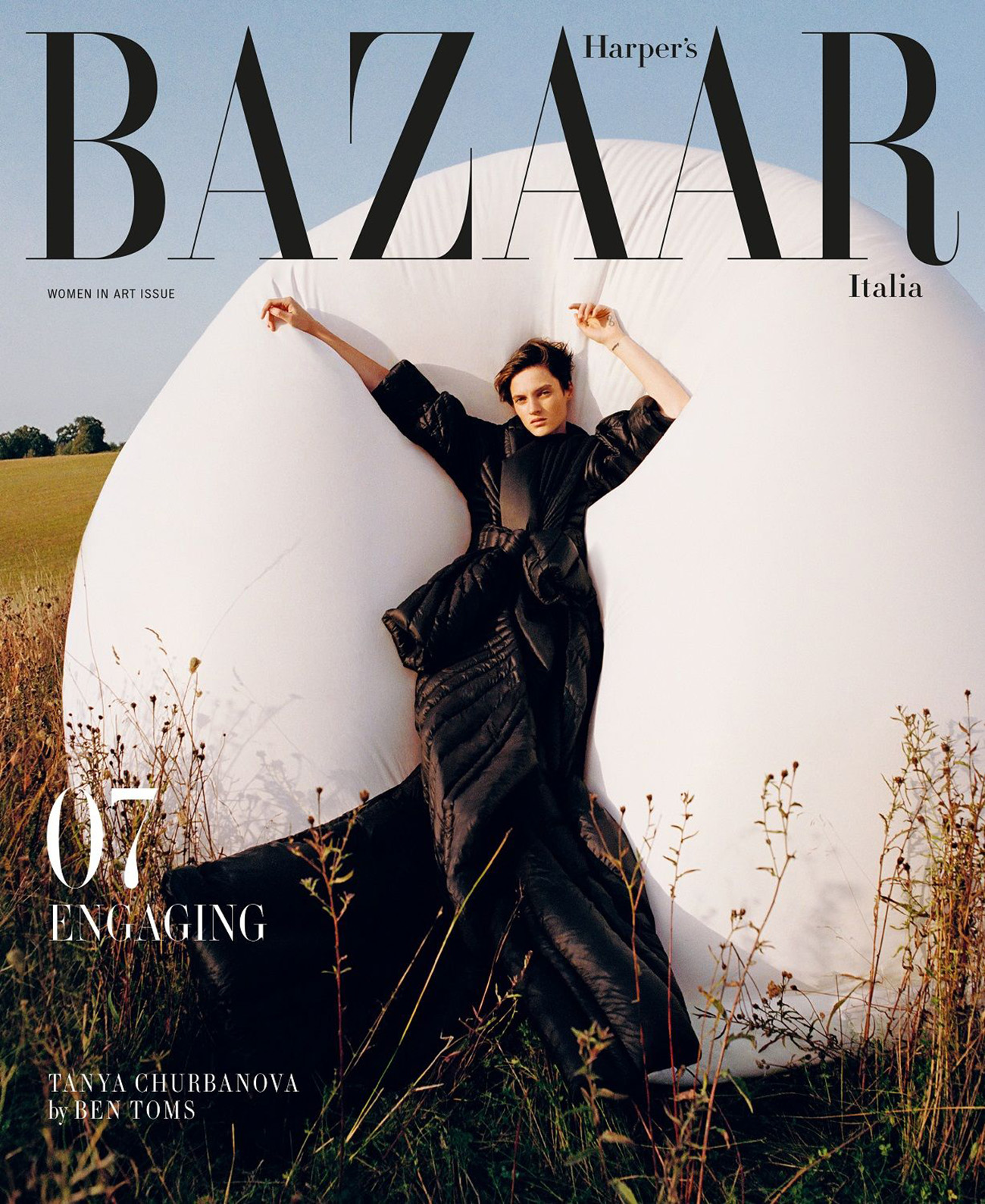 Tanya Churbanova covers Harper’s Bazaar Italia November 2023 by Ben Toms