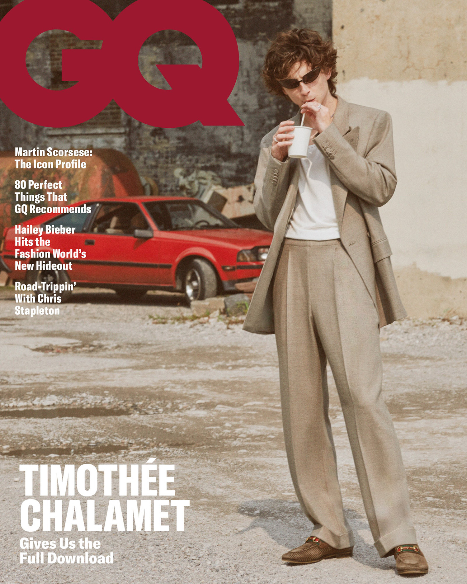 Timothée Chalamet covers GQ USA November 2023 by Cass Bird