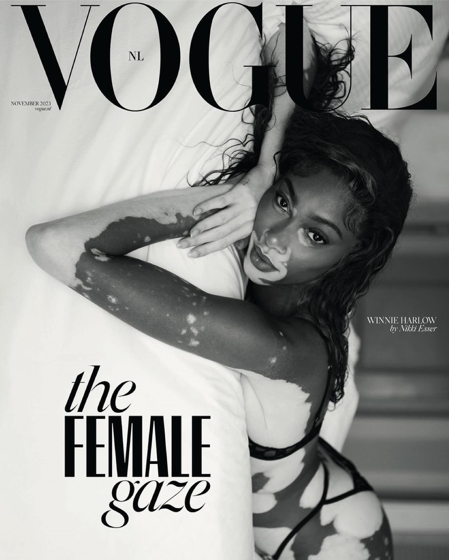 Winnie Harlow covers Vogue Netherlands November 2023 by Nikki Esser