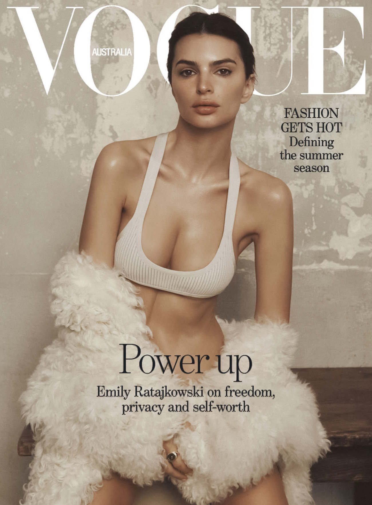 Emily Ratajkowski covers Vogue Australia December 2023 by Lachlan Bailey