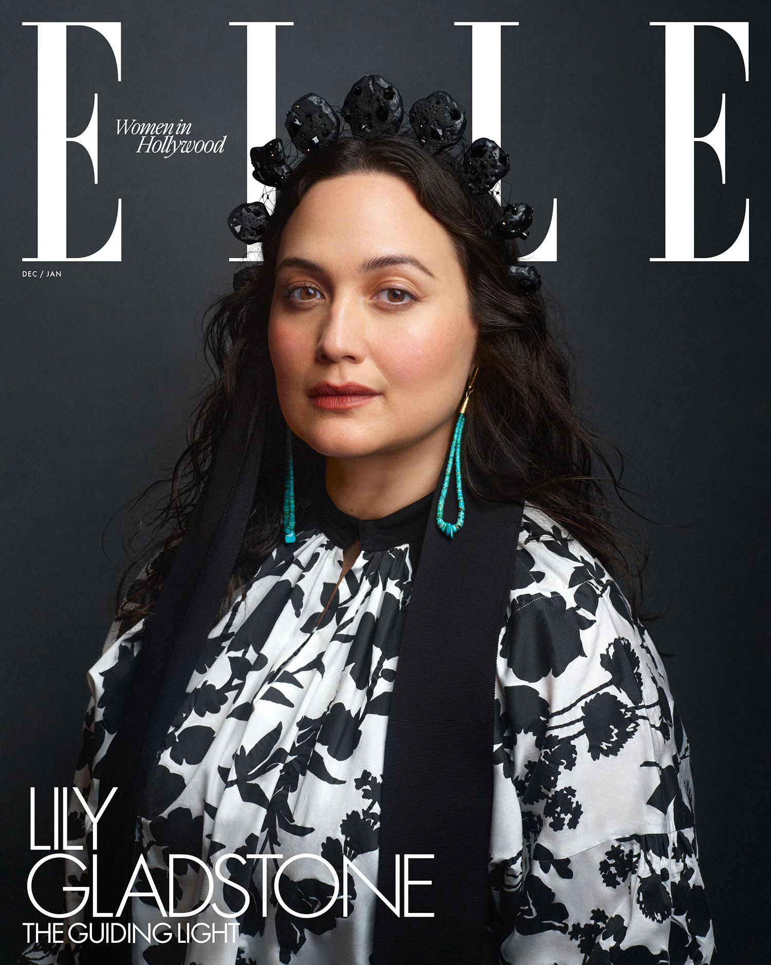 Lily Gladstone covers Elle US December 2023-January 2024 by Mark Seliger