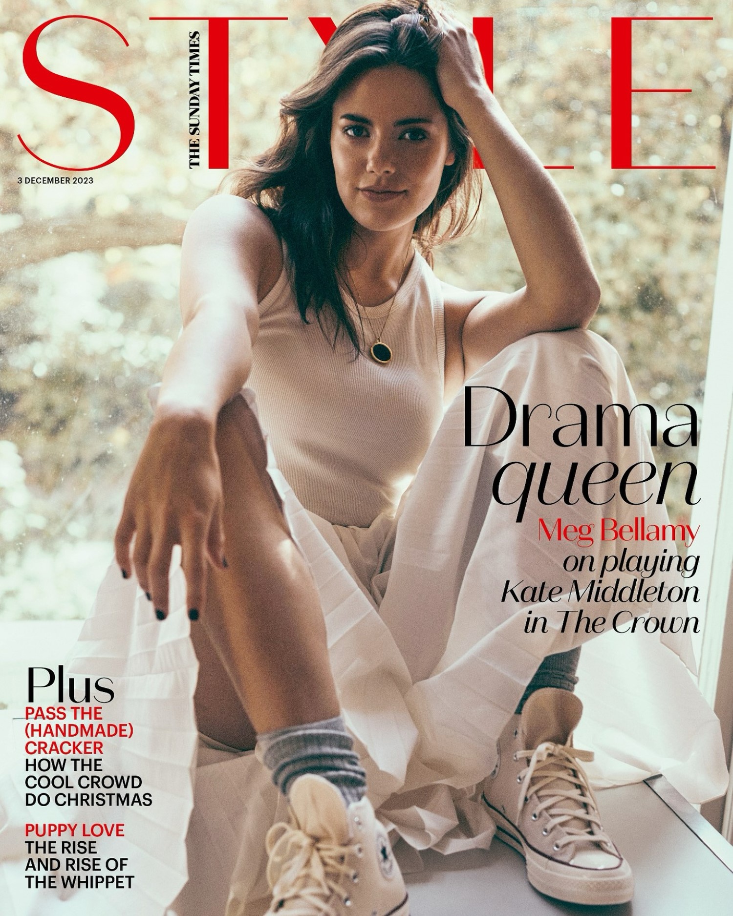 Meg Bellamy covers The Sunday Times Style December 3rd, 2023 by Stefano Galuzzi