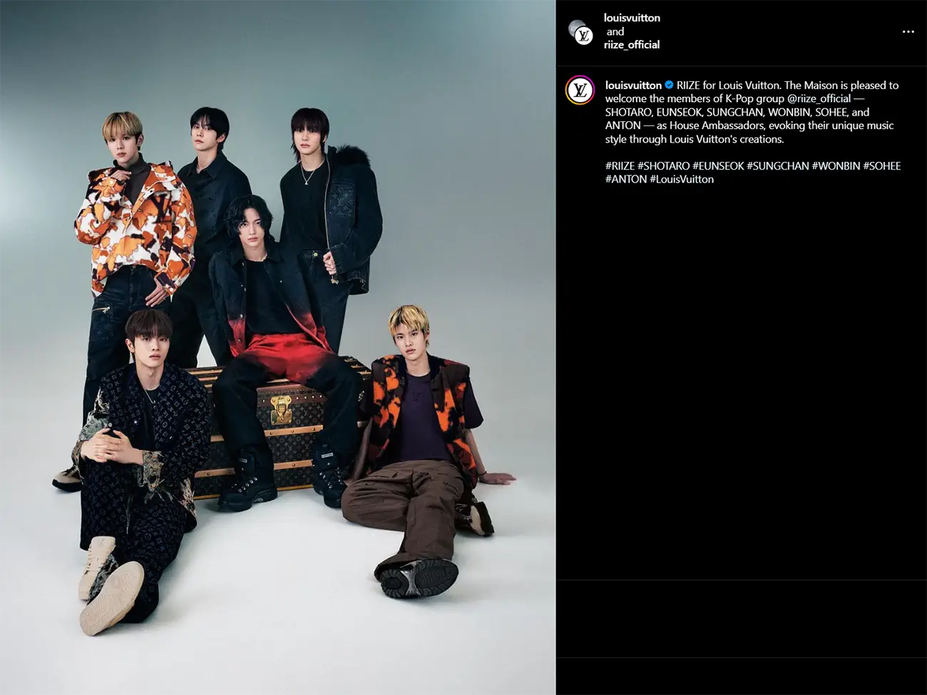 K-pop band Riize joins Louis Vuitton as its latest house ambassador
