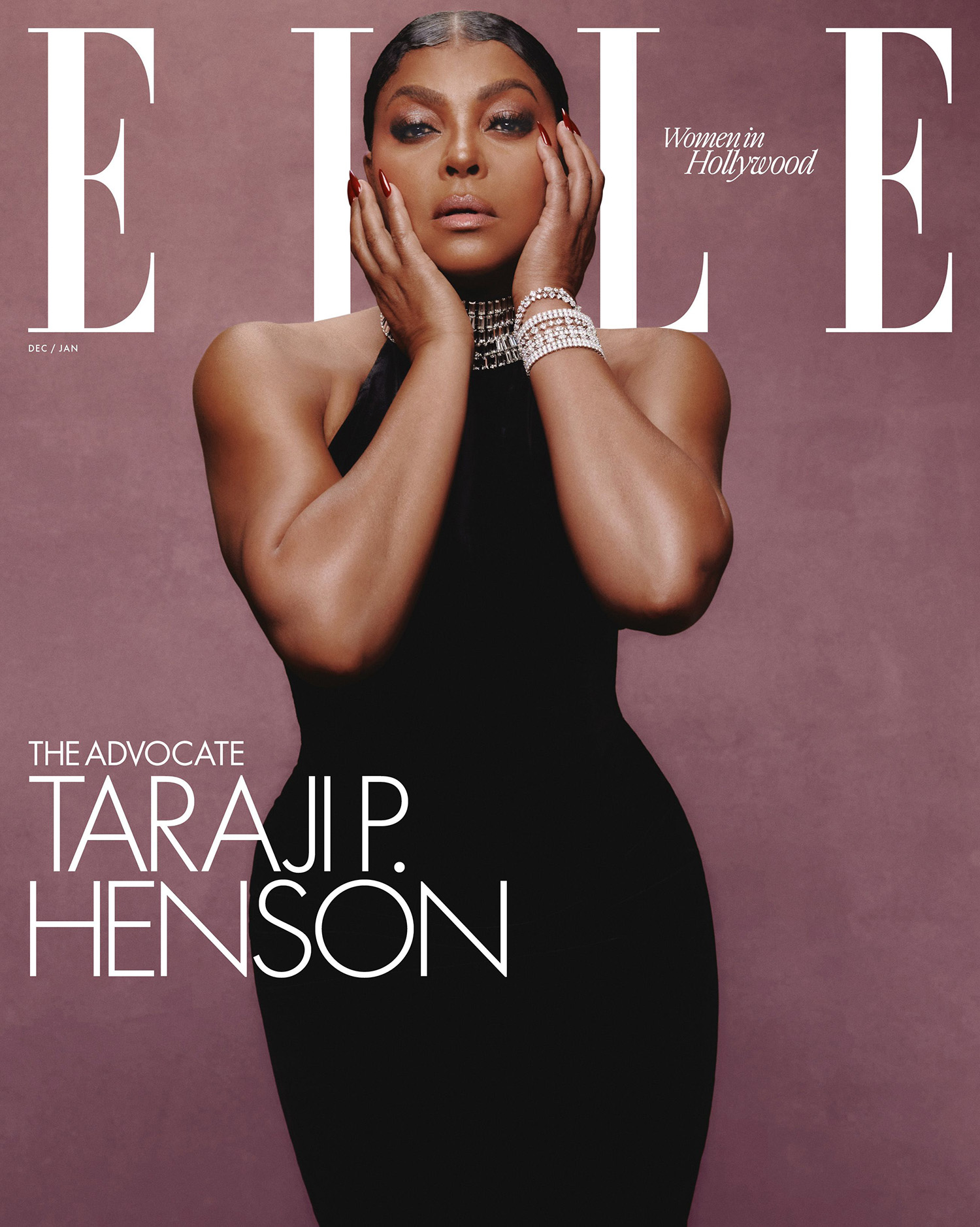Taraji P. Henson covers Elle US December 2023-January 2024 by Adrienne Raquel