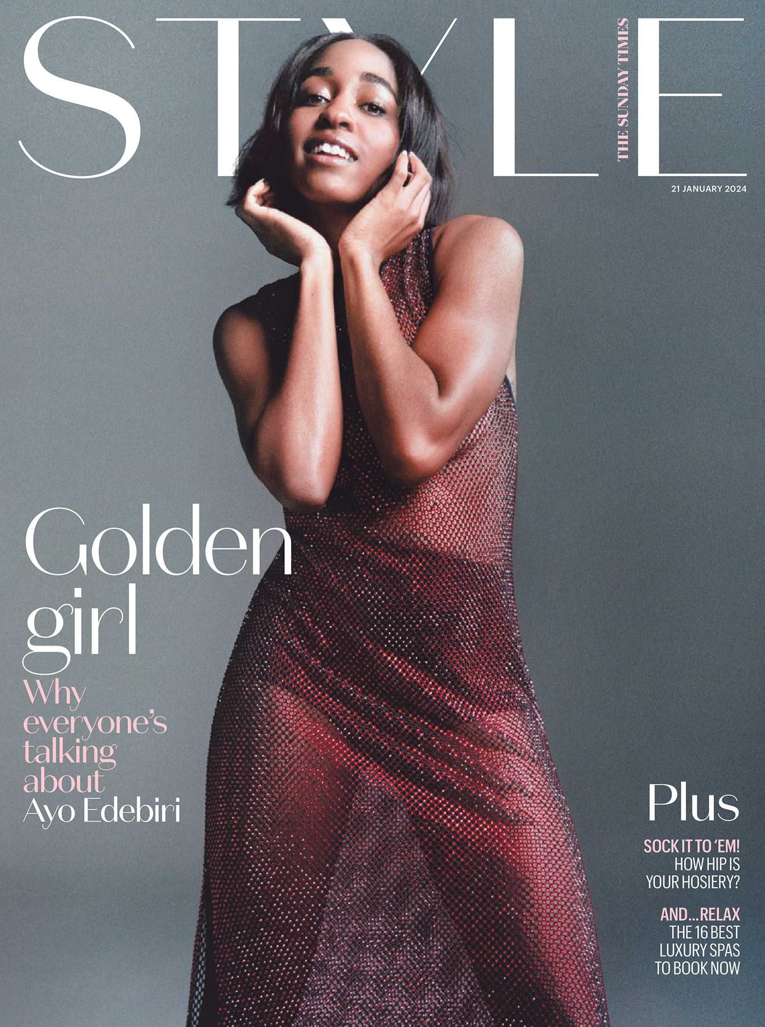 Ayo Edebiri covers The Sunday Times Style January 21st, 2024 by Olivia Malone