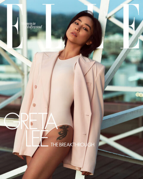 Greta Lee covers Elle US December 2023-January 2024 by Zoey Grossman