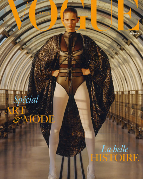 Ida Heiner covers Vogue France December 2023-January 2024 by Théo de Gueltzl