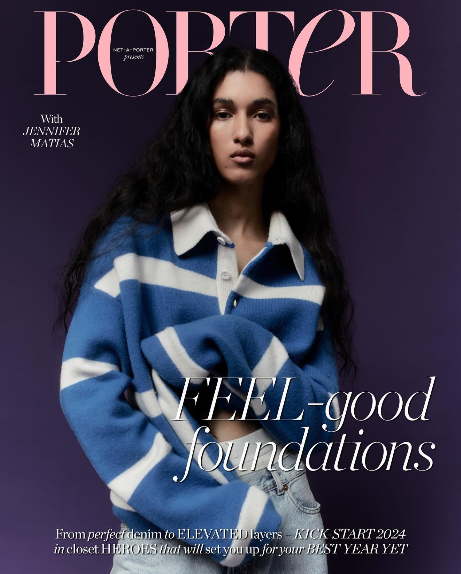 Jennifer Matias covers Porter Magazine January 1st, 2024 by Fiona Torre