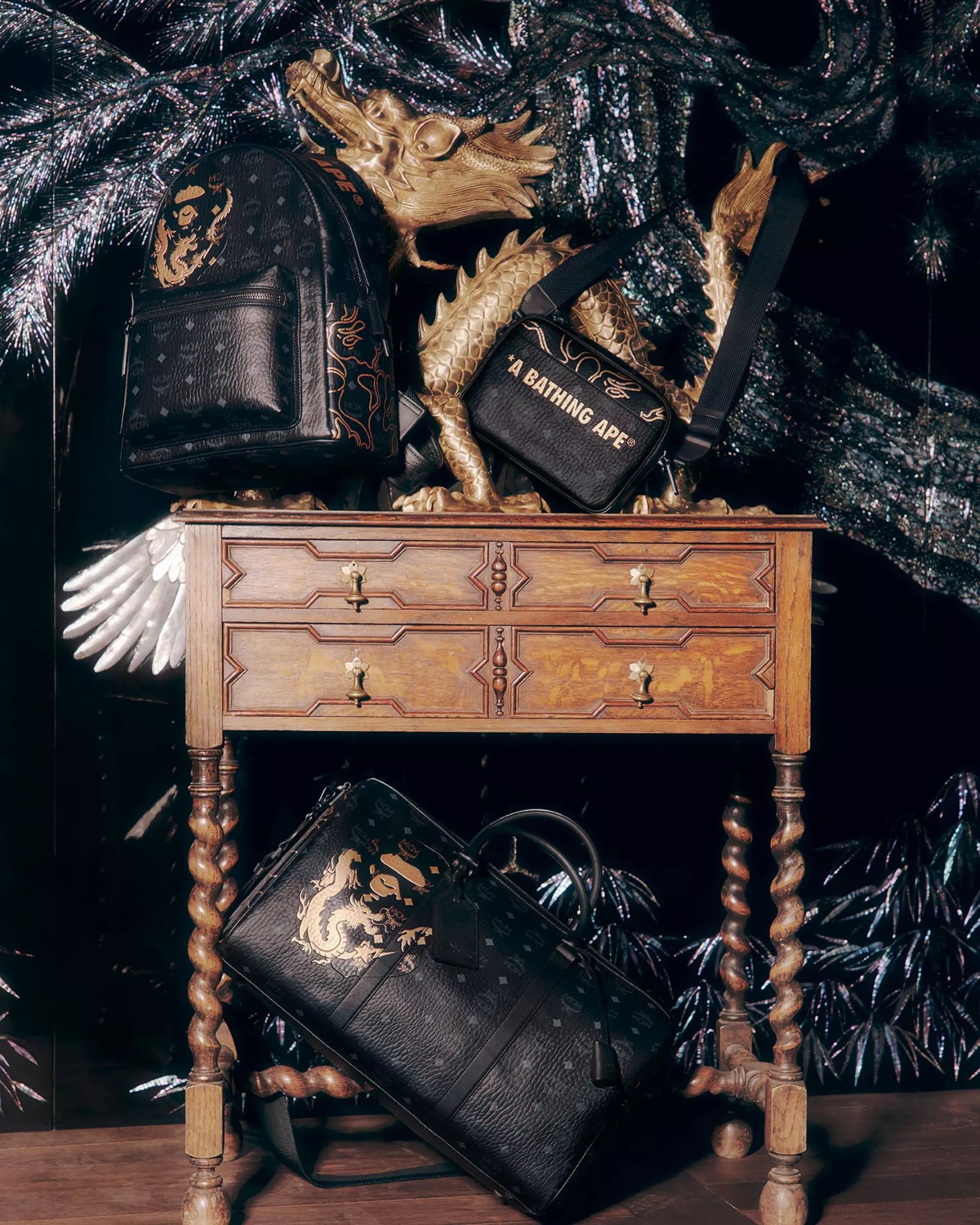 MCM & BAPE Roar into Lunar New Year 2024 with Golden Dragons