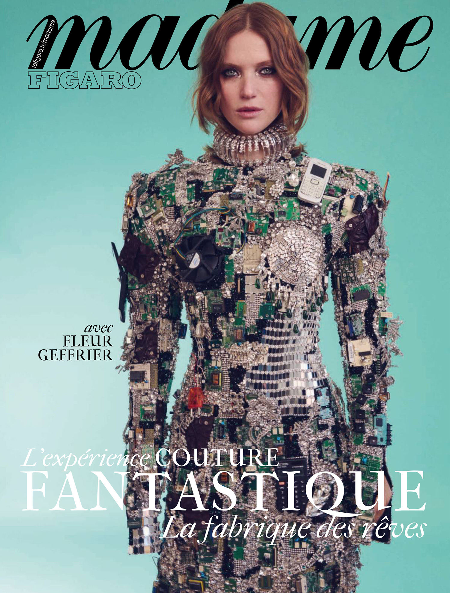 Fleur Geffrier covers Madame Figaro February 9th, 2024 by Bojana Tatarska
