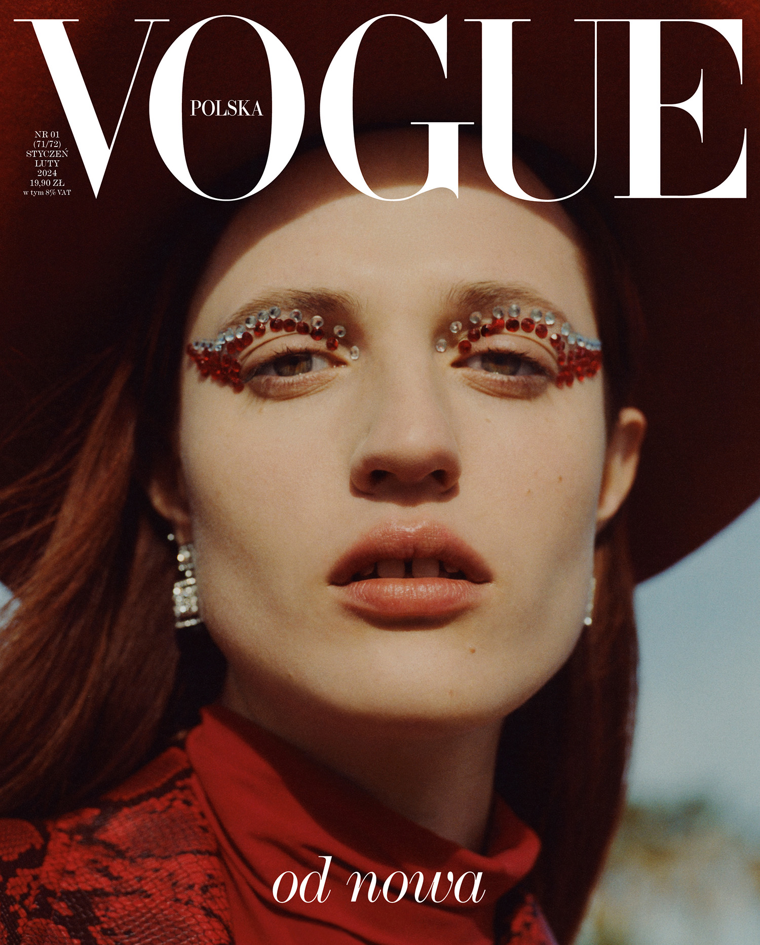 Julia Banas covers Vogue Poland January/February 2024 by Ina Lekiewicz Levy