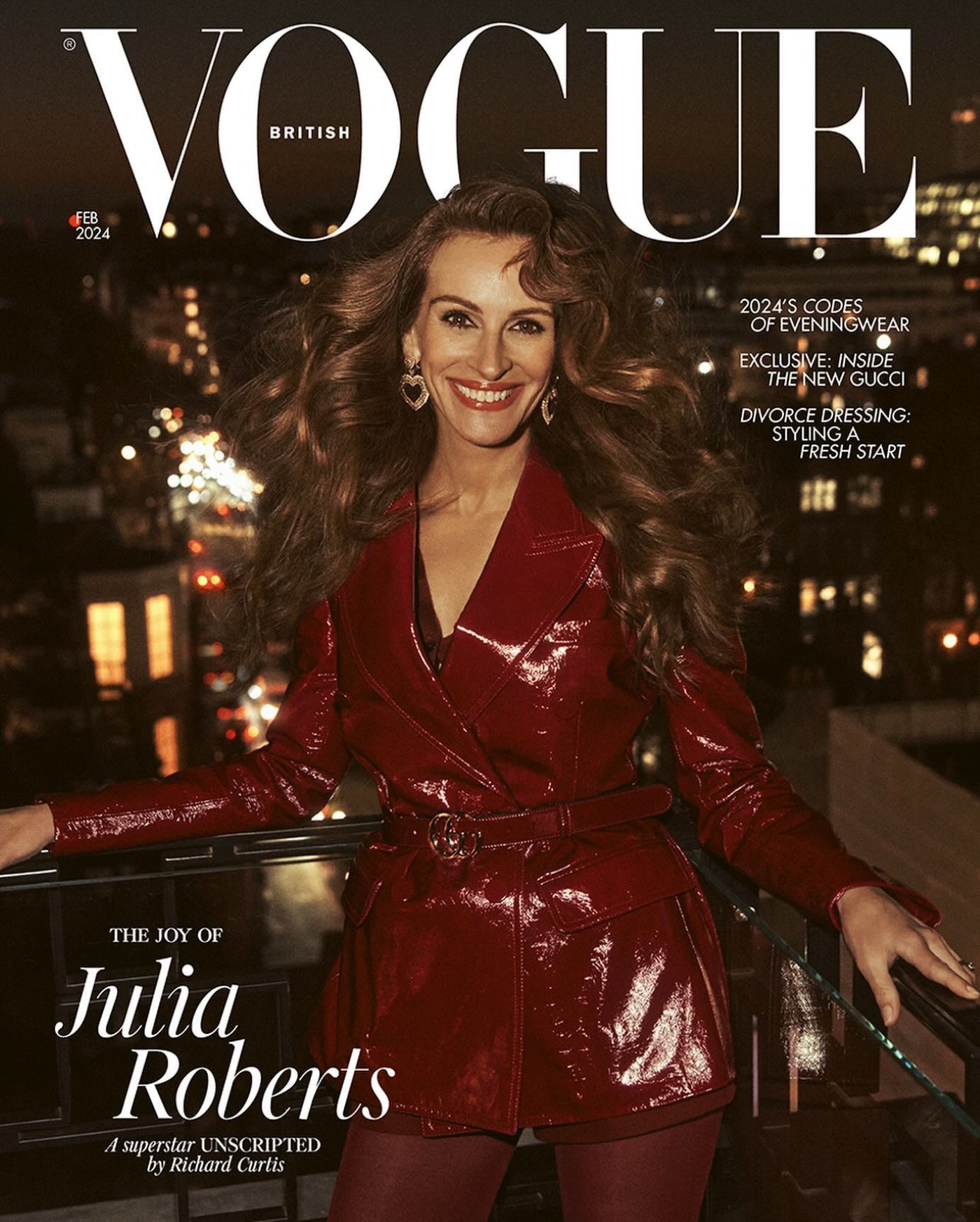 Julia Roberts covers British Vogue February 2024 by Lachlan Bailey