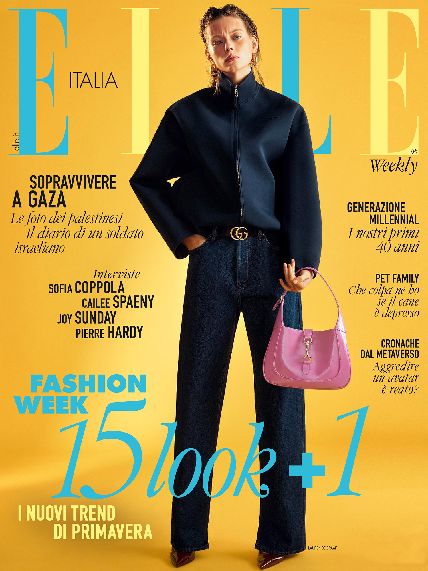 Lauren de Graaf covers Elle Italia February 22nd, 2024 by Xavi Gordo