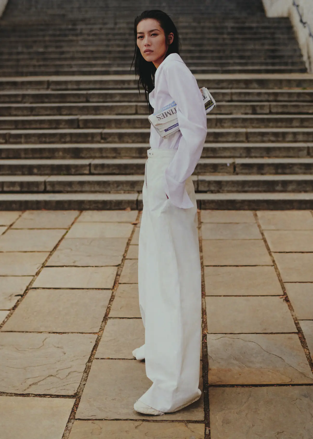 Liu Wen by Dan Martensen for British Vogue February 2024