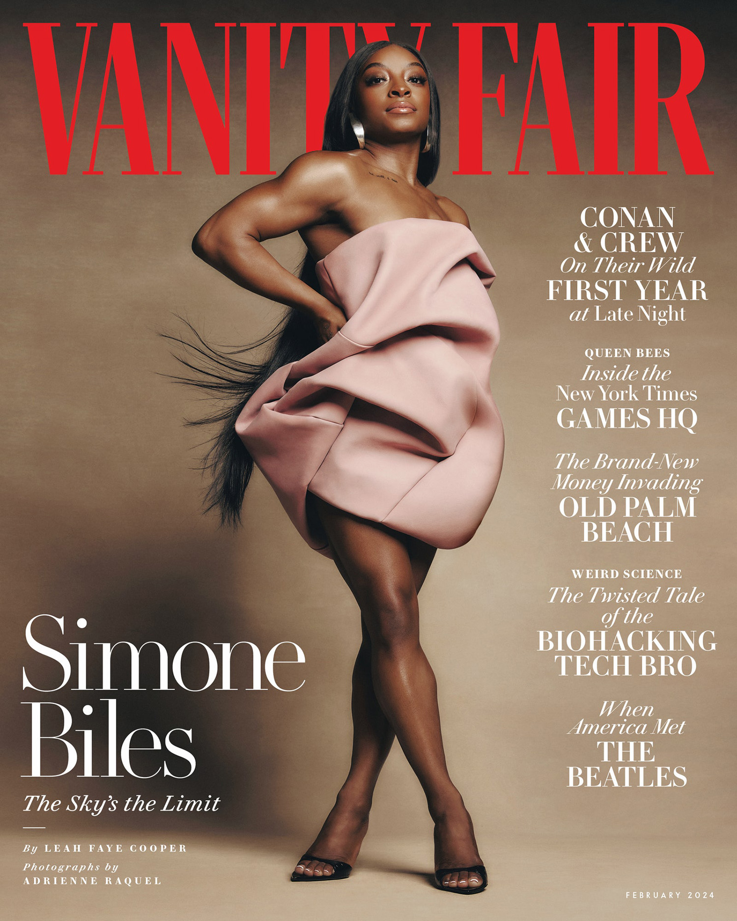 Simone Biles covers Vanity Fair February 2024 by Adrienne Raquel