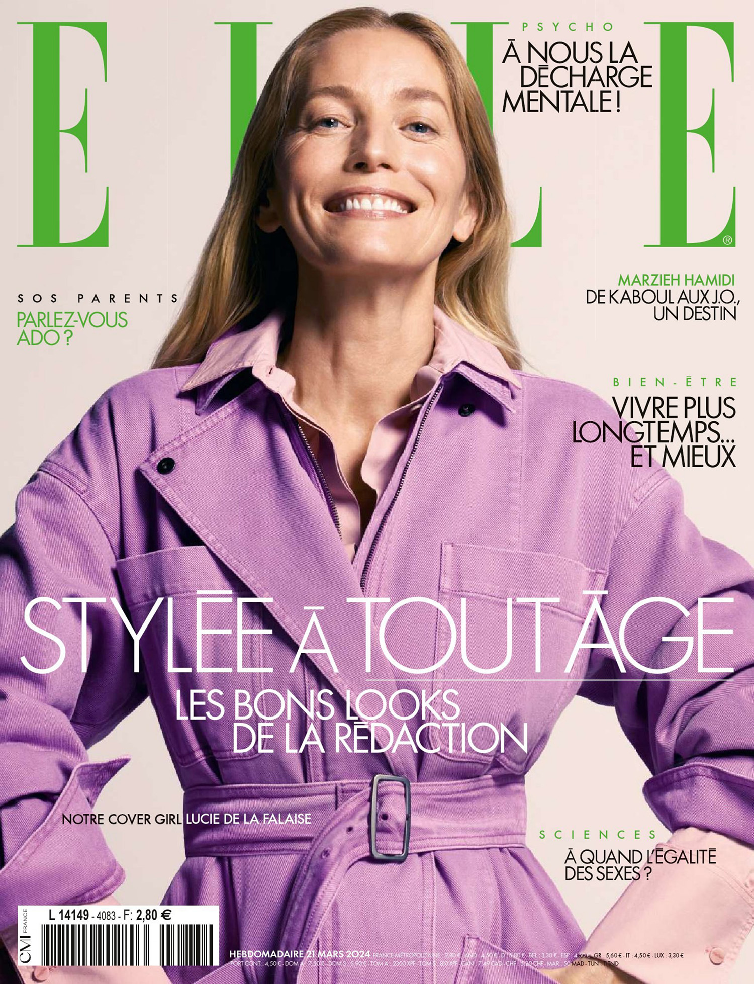 Lucie de la Falaise covers Elle France March 21st, 2024 by Camilla Akrans