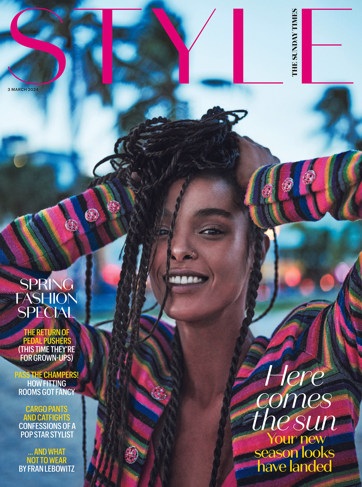 Malika Louback covers The Sunday Times Style March 3rd, 2024 by Giampaolo Sgura