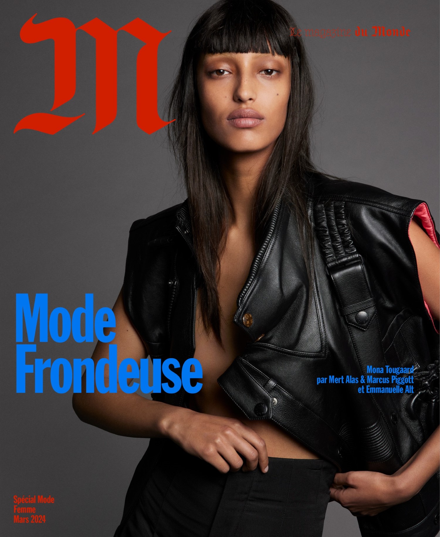 Mona Tougaard covers M Le magazine du Monde March 2nd, 2024 by Mert & Marcus