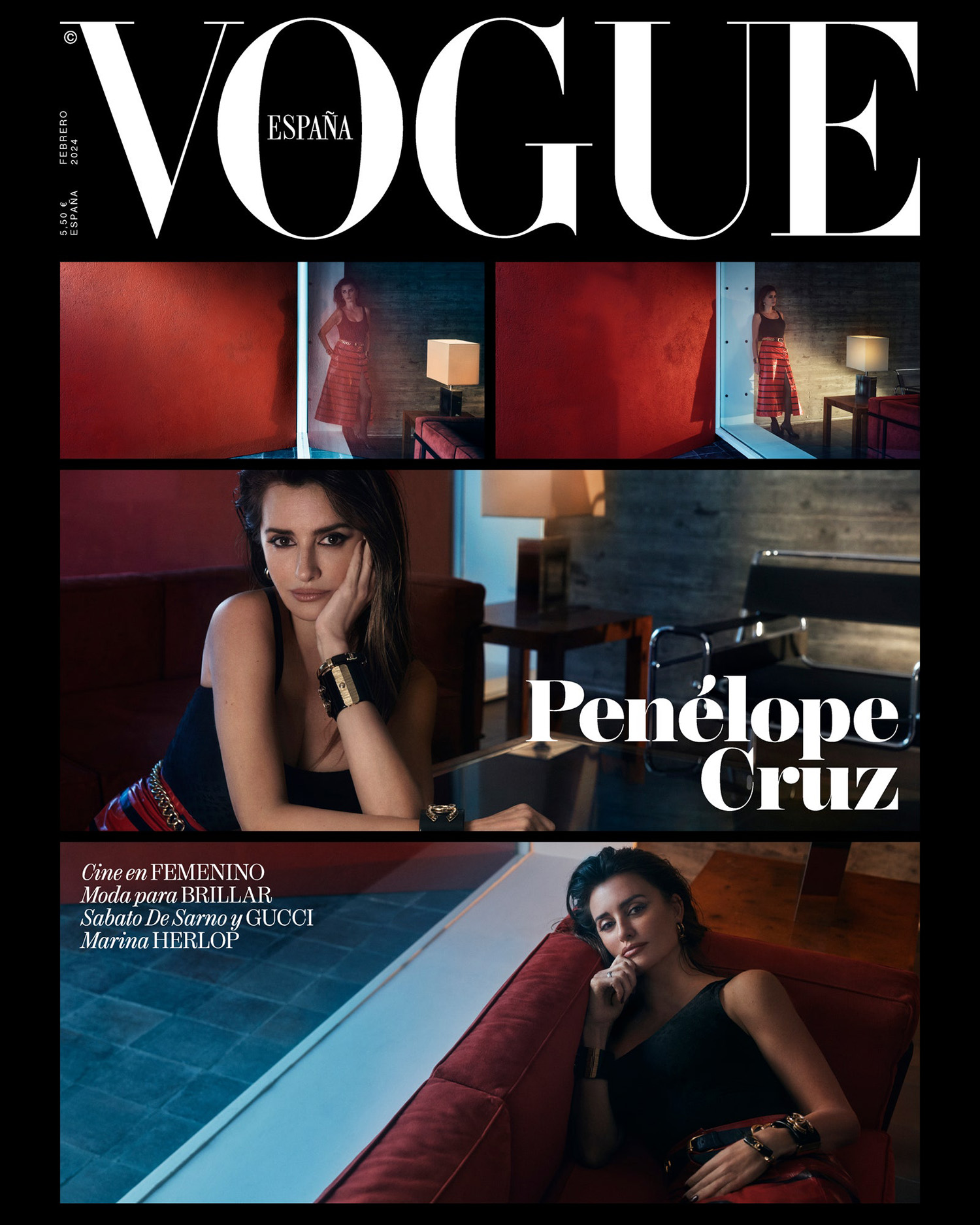 Penélope Cruz covers Vogue Spain February 2024 by Ned Rogers