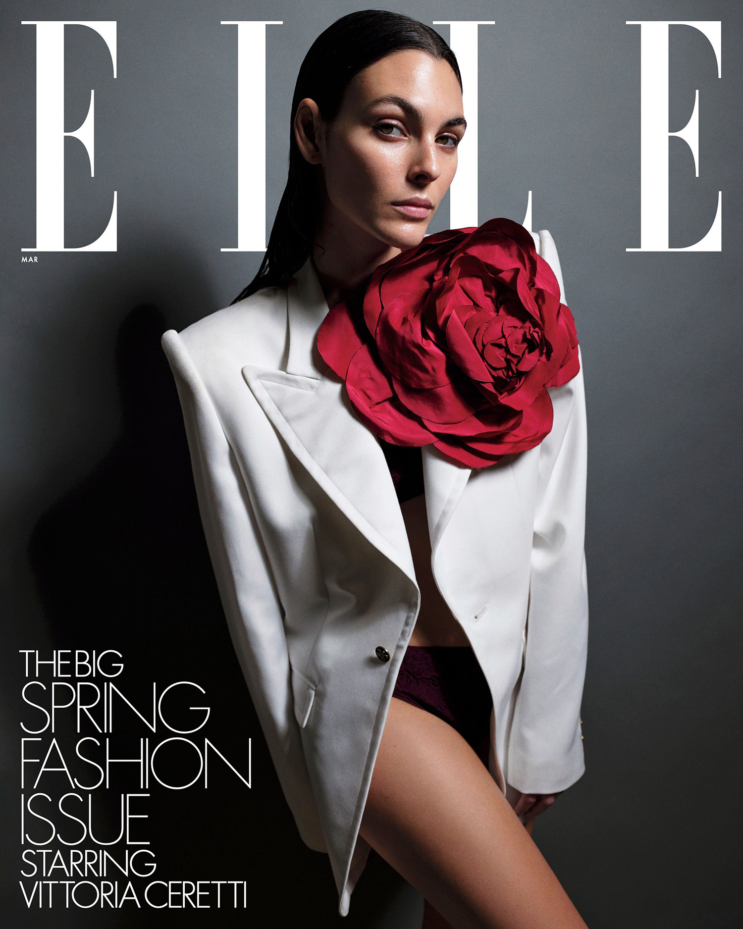 Vittoria Ceretti covers Elle US March 2024 by Mario Sorrenti