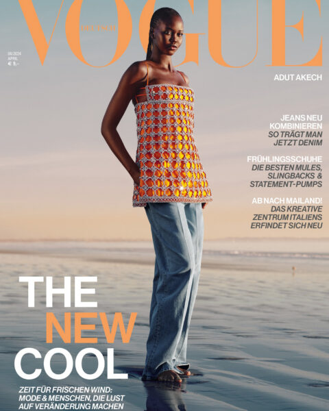 Adut Akech covers Vogue Germany April 2024 by Campbell Addy