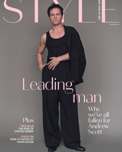 Andrew Scott covers The Sunday Times Style April 14th 2024 by Ward Ivan Rafik