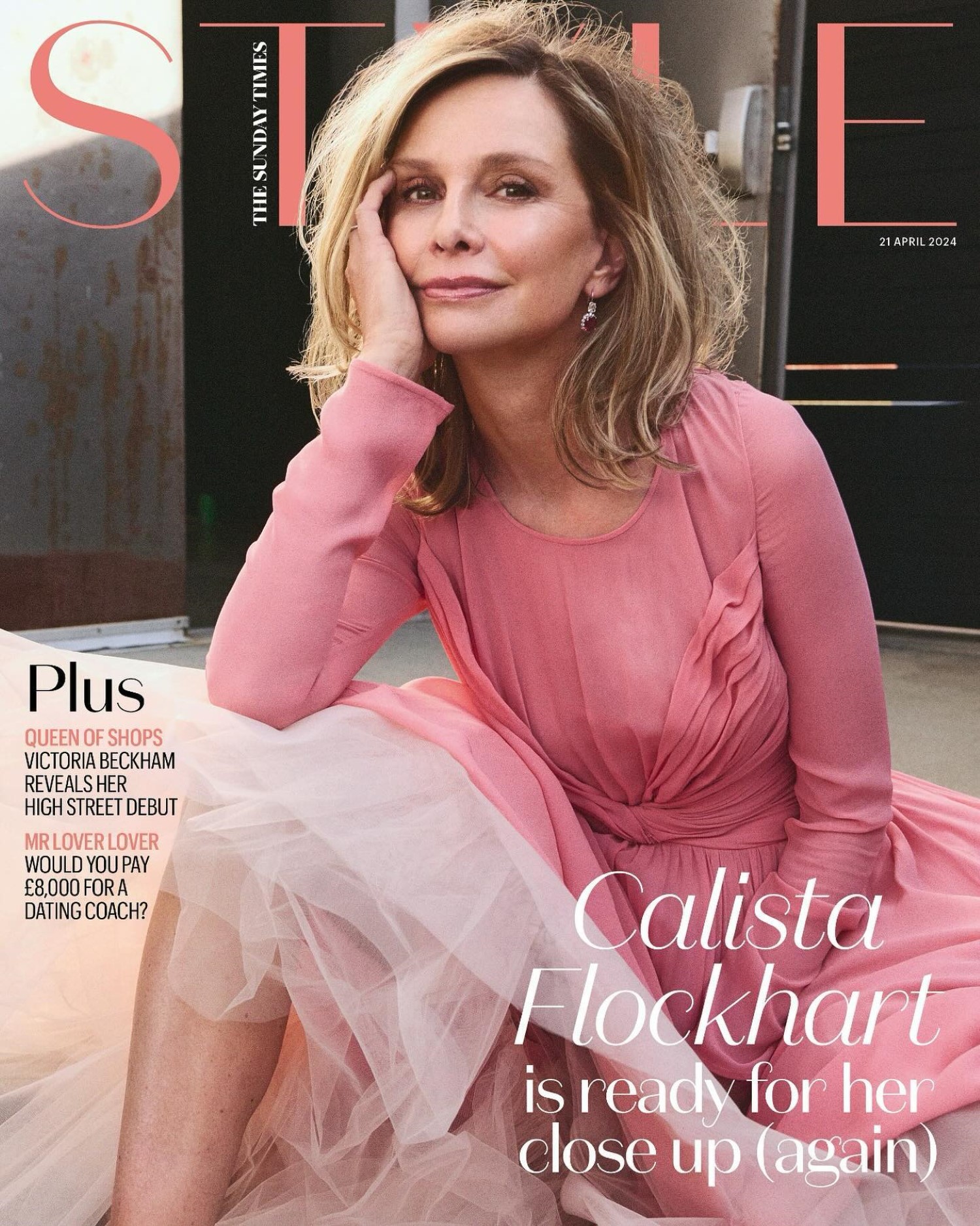 Calista Flockhart covers The Sunday Times Style April 21st, 2024 by Pamela Hanson