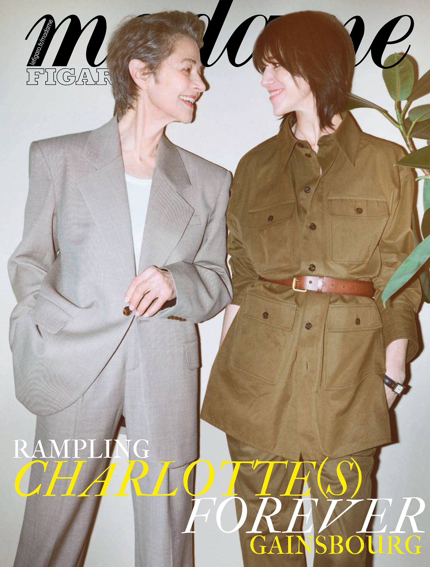 Charlotte Rampling and Charlotte Gainsbourg cover Madame Figaro April 19th, 2024 by Rasmus Mogensen