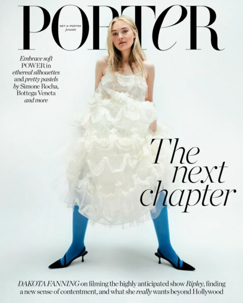 Dakota Fanning covers Porter Magazine April 1st, 2024 by Olivia Malone