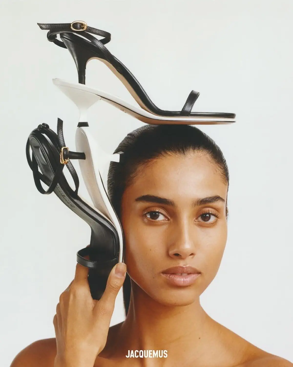 Imaan Hammam stars as the face of Jacquemus' ''Les Sculptures'' Spring-Summer 2024 campaign