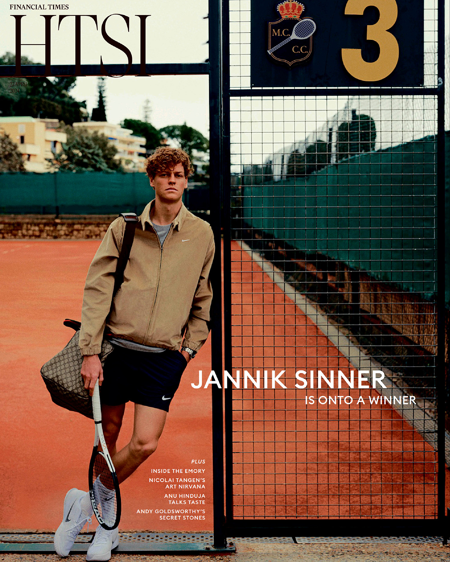 Jannik Sinner covers How To Spend It April 27th, 2024 by Antoni Ciufo
