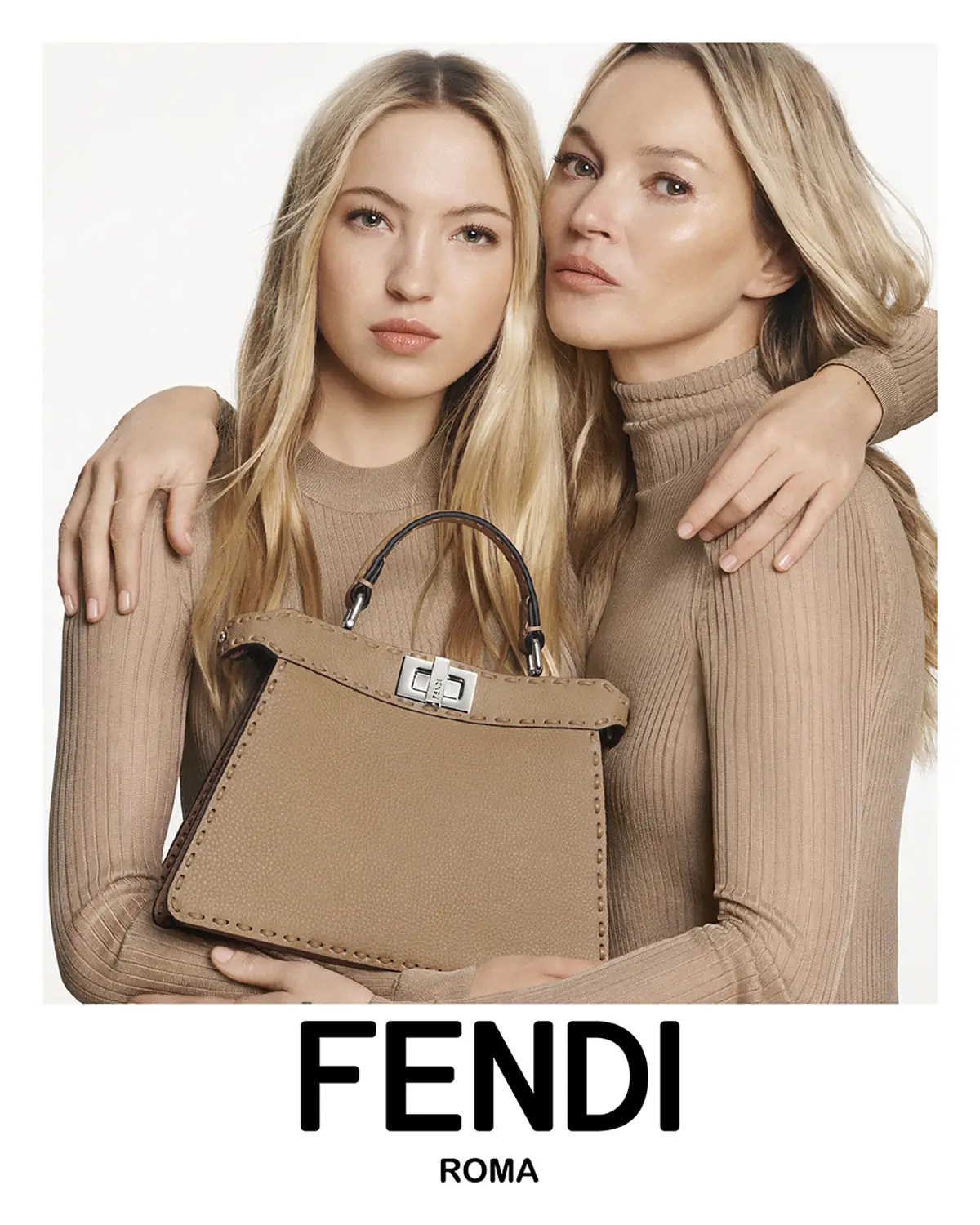 Kate Moss and Lila Moss glow in Fendi 2024 Peekaboo campaign ...