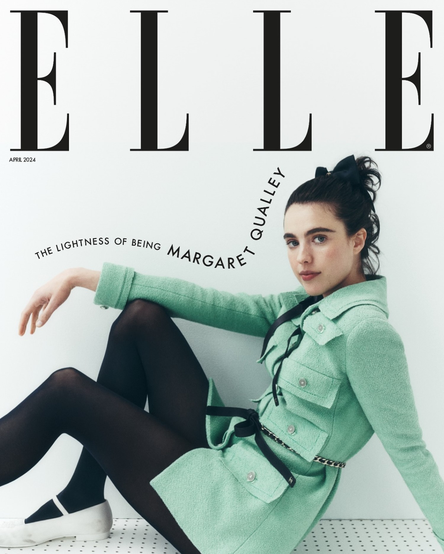 Margaret Qualley in Chanel on Elle UK April 2024 by Tom Schirmacher