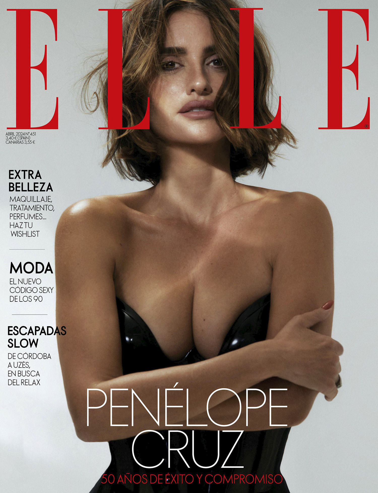 Penélope Cruz covers Elle Spain April 2024 by Xavi Gordo